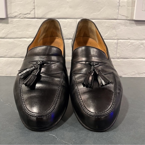 Bally men’s sz 9.5 Arturo black leather tassel loafers main image 6
